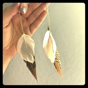 Feather earrings